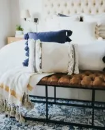 too much pillow is a bedroom design mistake and create a clutter look