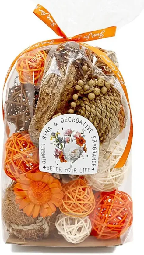 pinecone and wooden decorative ball 