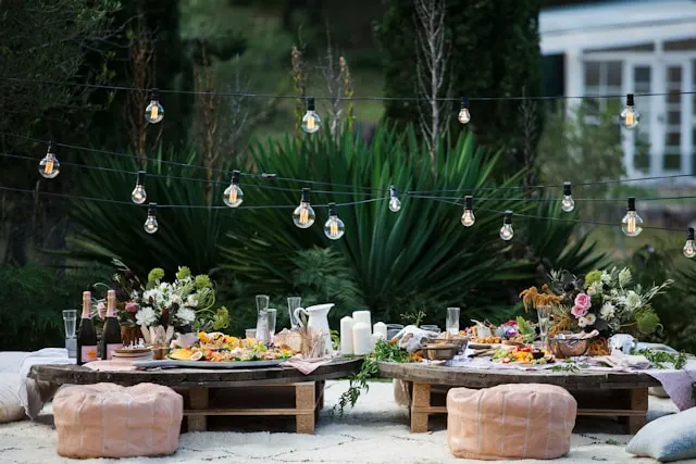 Budget friendly Summer Outdoor Party Ideas with wooden pallets
