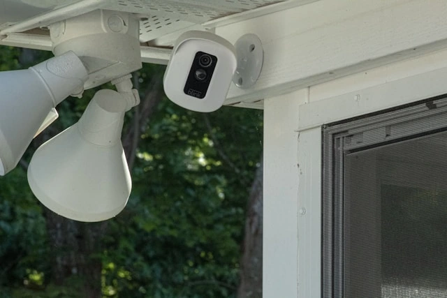 outdoor home security camera and LED lighting essentials for home security in 2025